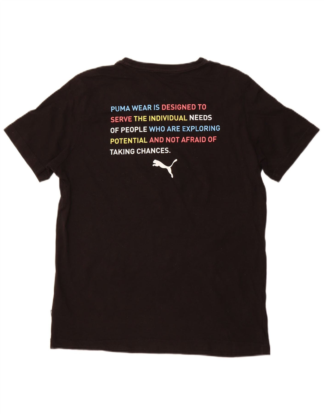 PUMA T-Shirt Graphique Homme Noir Moyen Coton Sports
