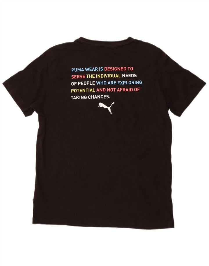 PUMA T-Shirt Graphique Homme Noir Moyen Coton Sports
