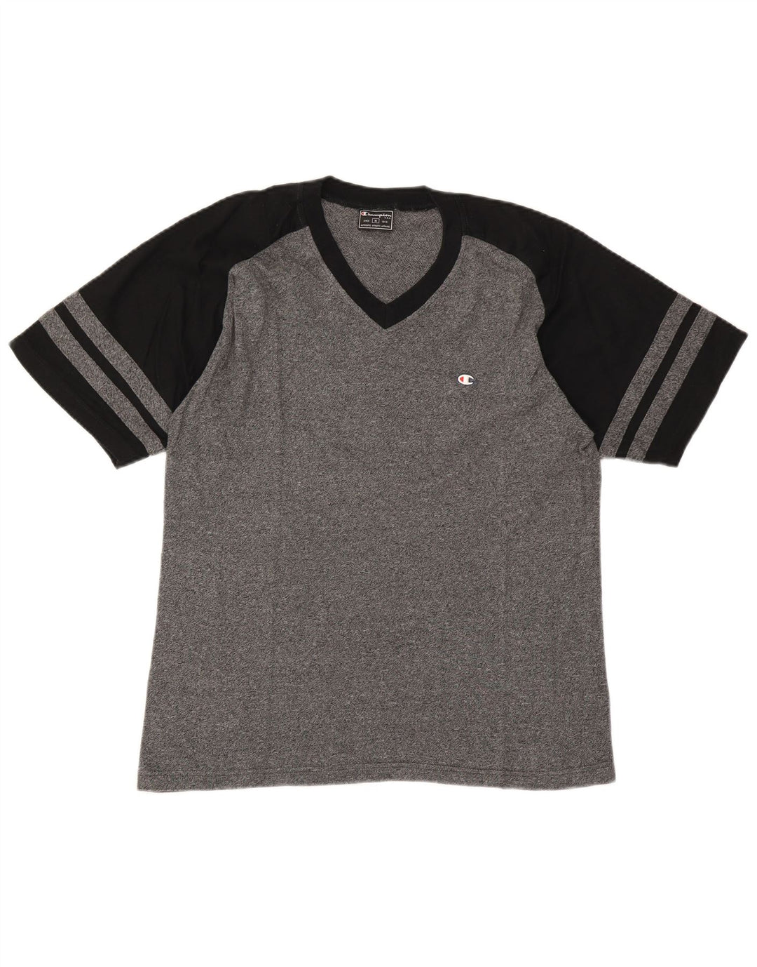 Champion T-Shirt Homme Gris Moyen Colourblock Coton