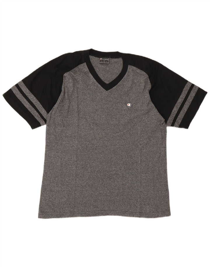 Champion T-Shirt Homme Gris Moyen Colourblock Coton