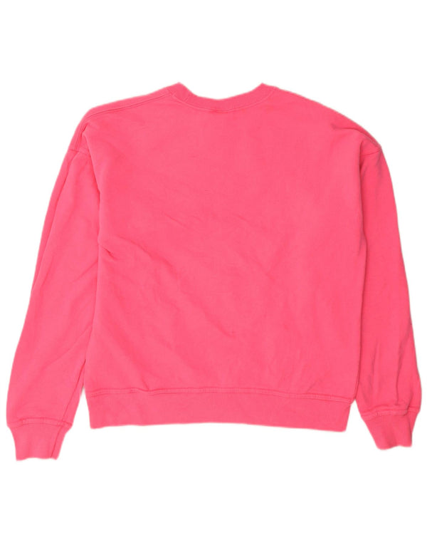 Champion Sweat-shirt surdimensionné graphique pour femme UK 10 Petit coton rose