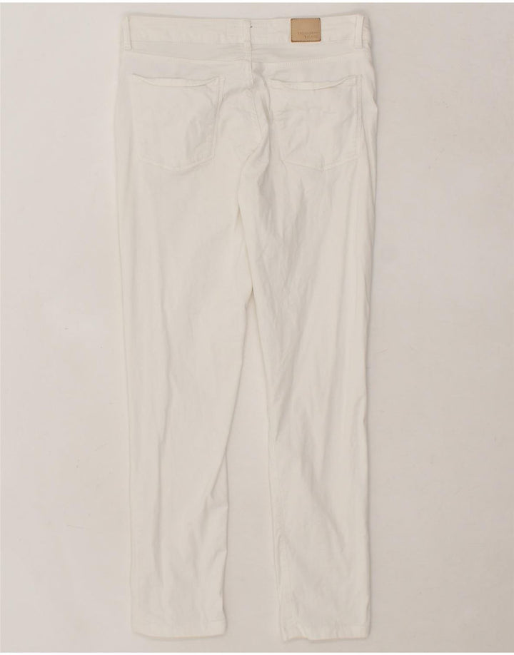 TRUSSARDI Womens Slim Jeans W26 L28 White Cotton Vintage Trussardi and Second-Hand Trussardi from Messina Hembry 