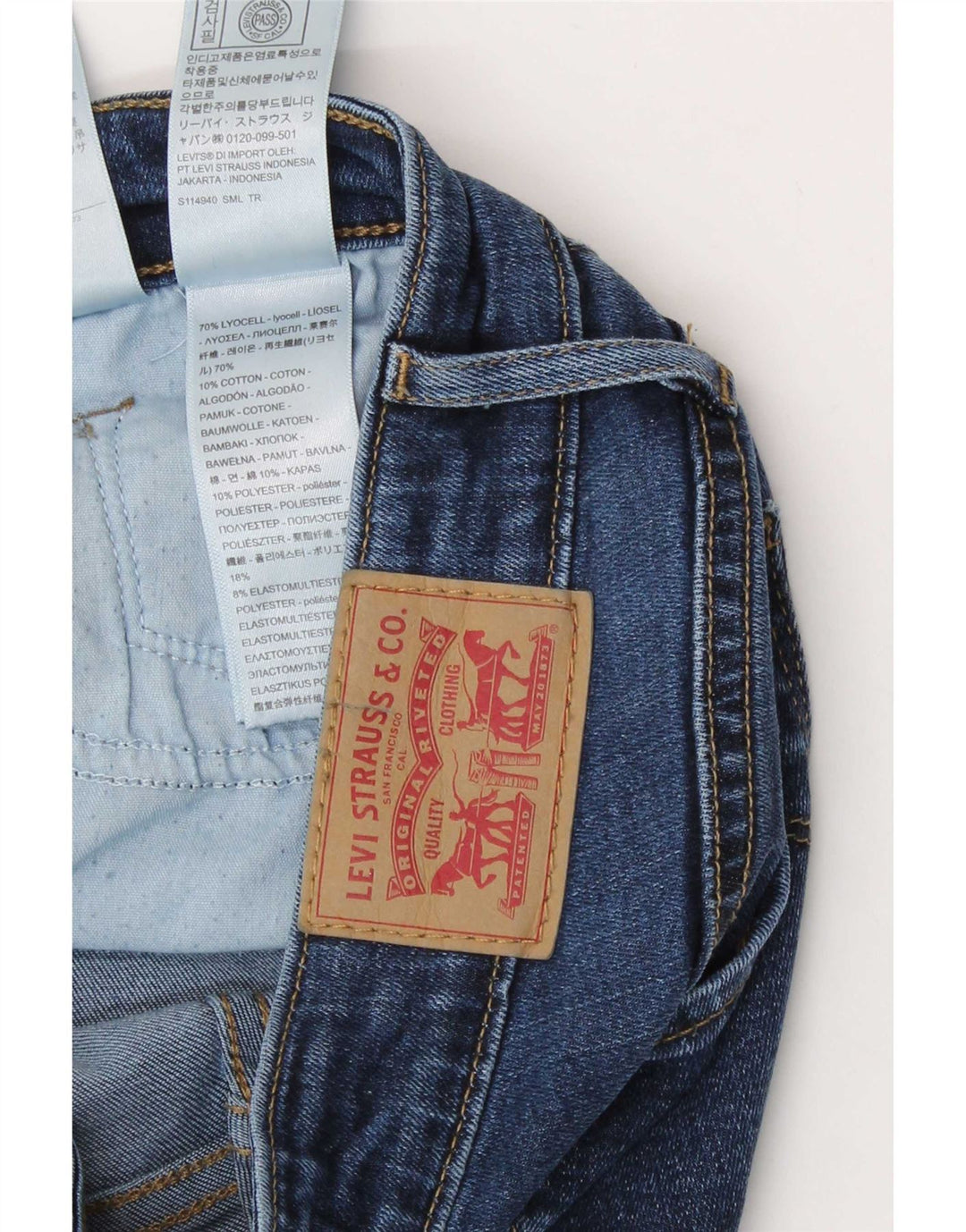 Levi's Jean Slim 712 Femme W29 L30 Bleu Lyocell