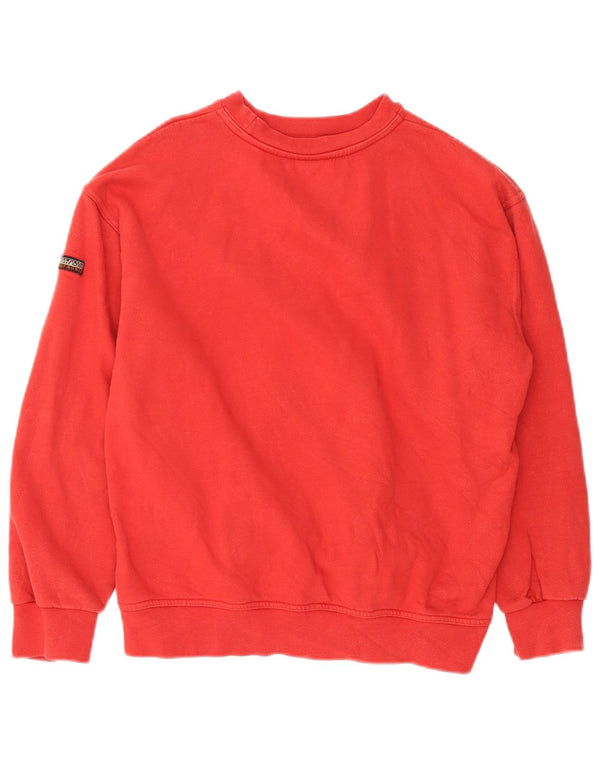 Napapijri Homme Graphic Sweatshirt Jumper XS Rouge Coton
