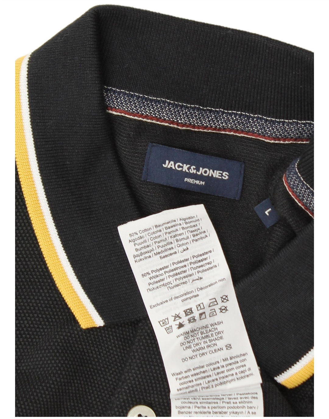 Jack & Jones Polo Homme Grand Noir Coton