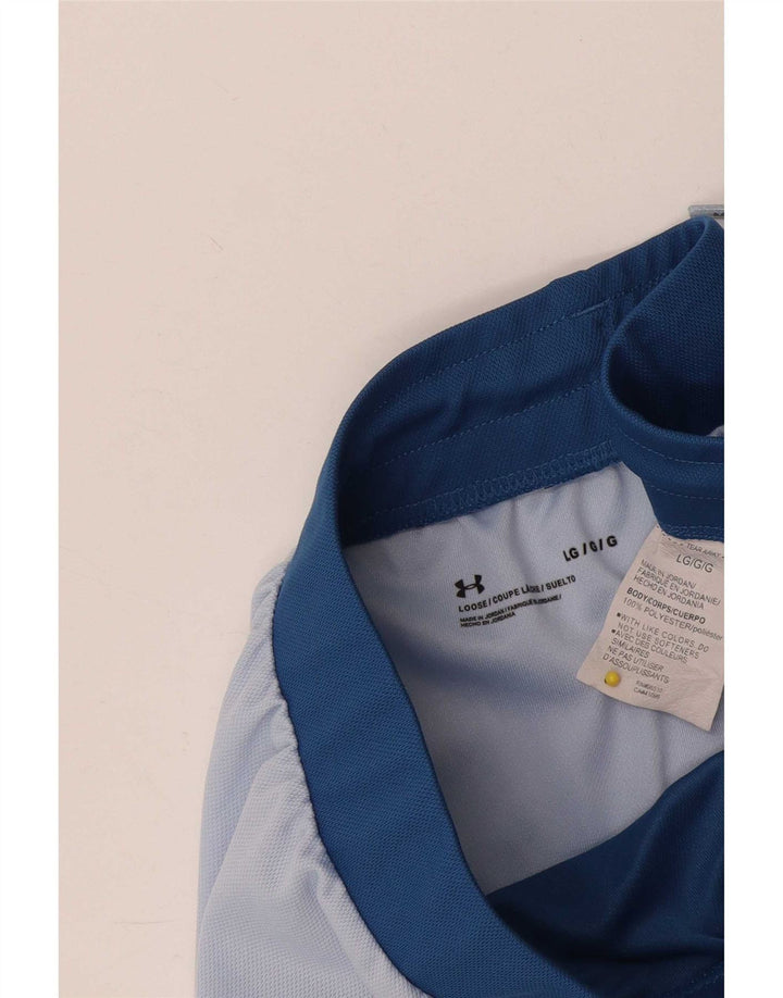 Under Armour Short de Sport Homme Large Bleu Colorblock Polyester