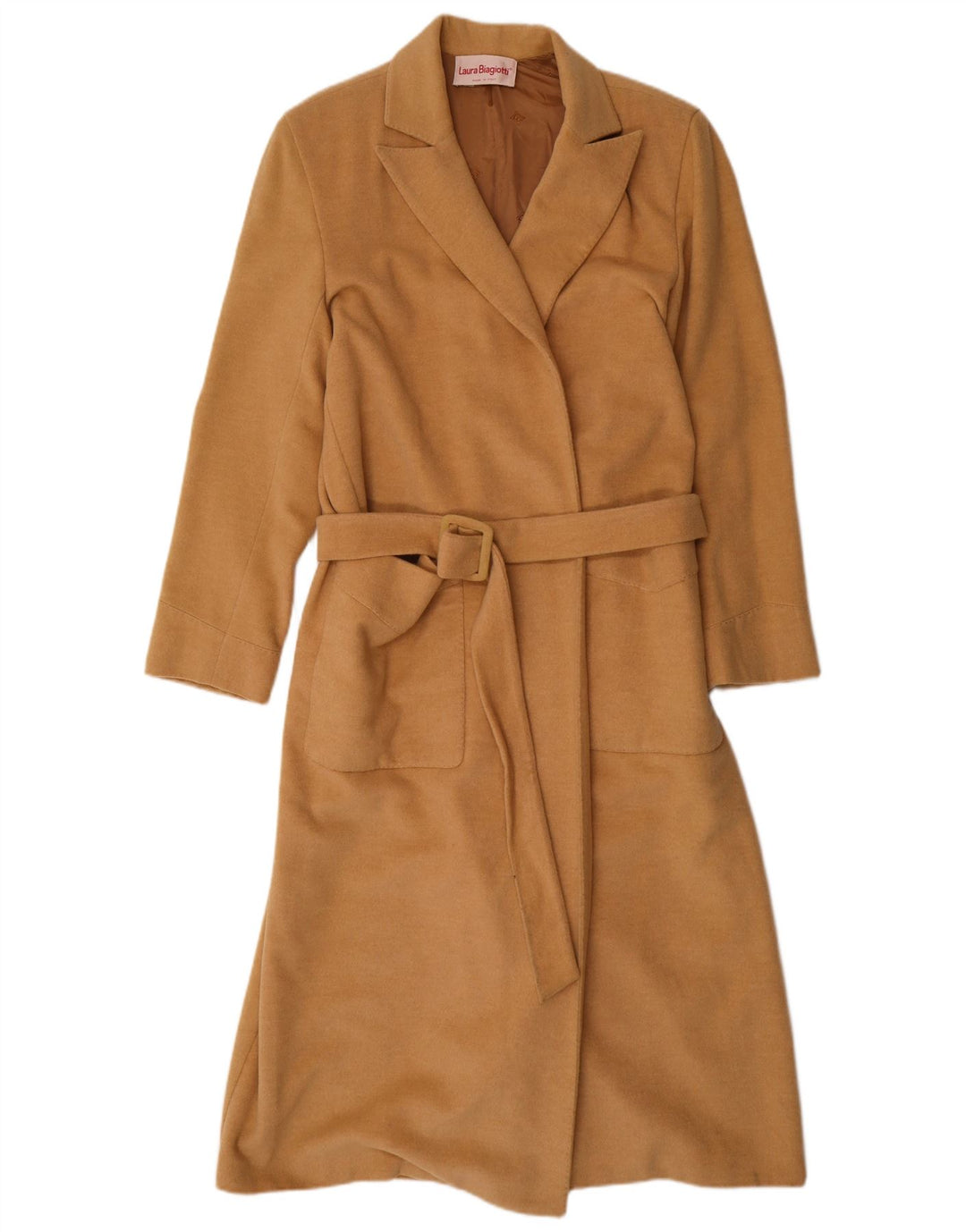 LAURA BIAGIOTTI Pardessus Femme IT 46 Large Beige Laine