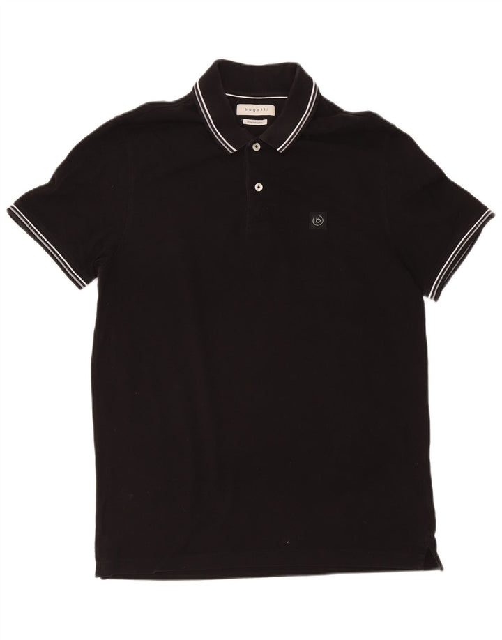 Bugatti Polo Homme Rayé Noir Moyen