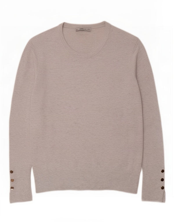 Zara Pull col bateau pour femme UK 20 2XL Gris