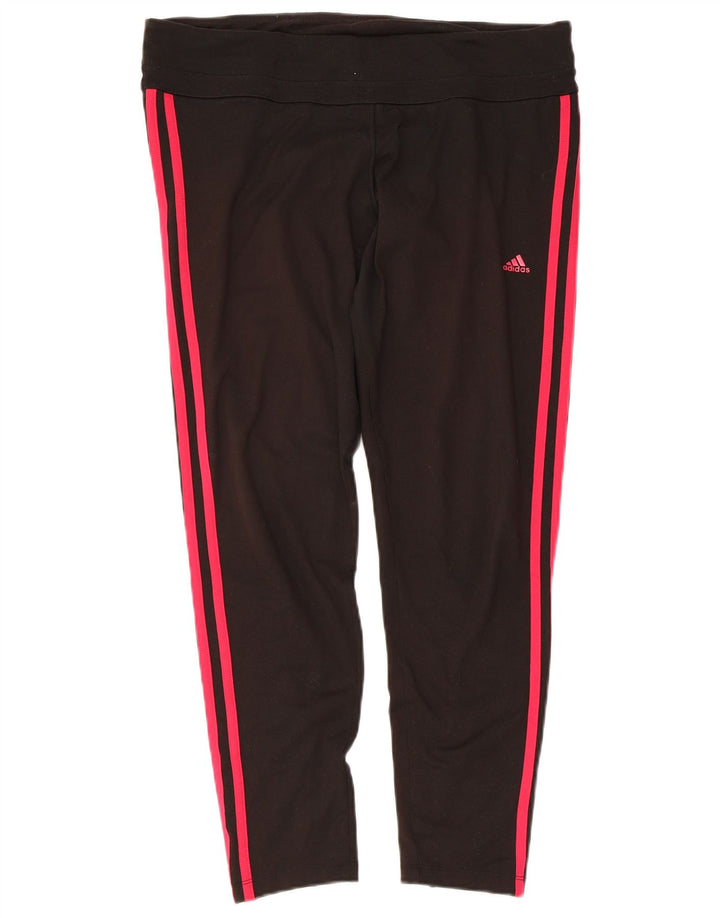 ADIDAS Pantalon de survêtement Climalite pour femme UK 16 Large Noir Polyester