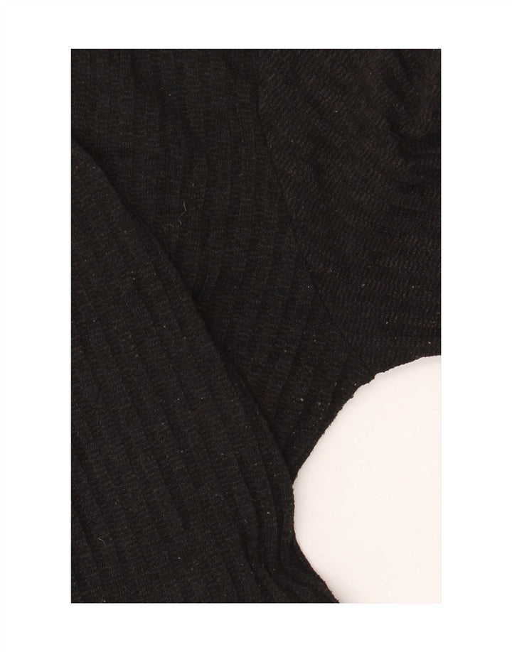 Zara Robe à volants en tricot pour femme UK 12 Noir moyen