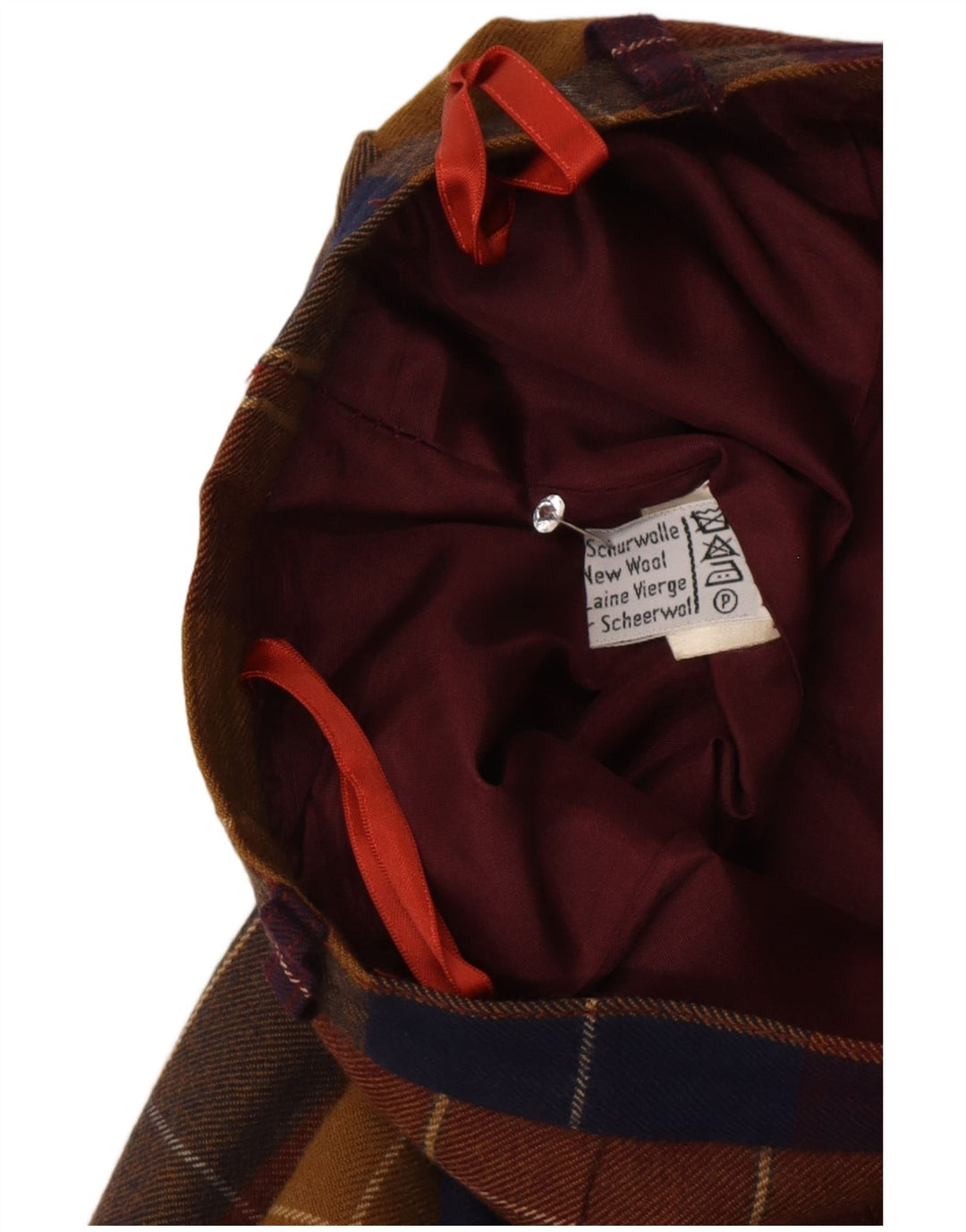 Escada Femme Jupe Trapèze Plissée W30 Laine À Carreaux Multicolore Moyen