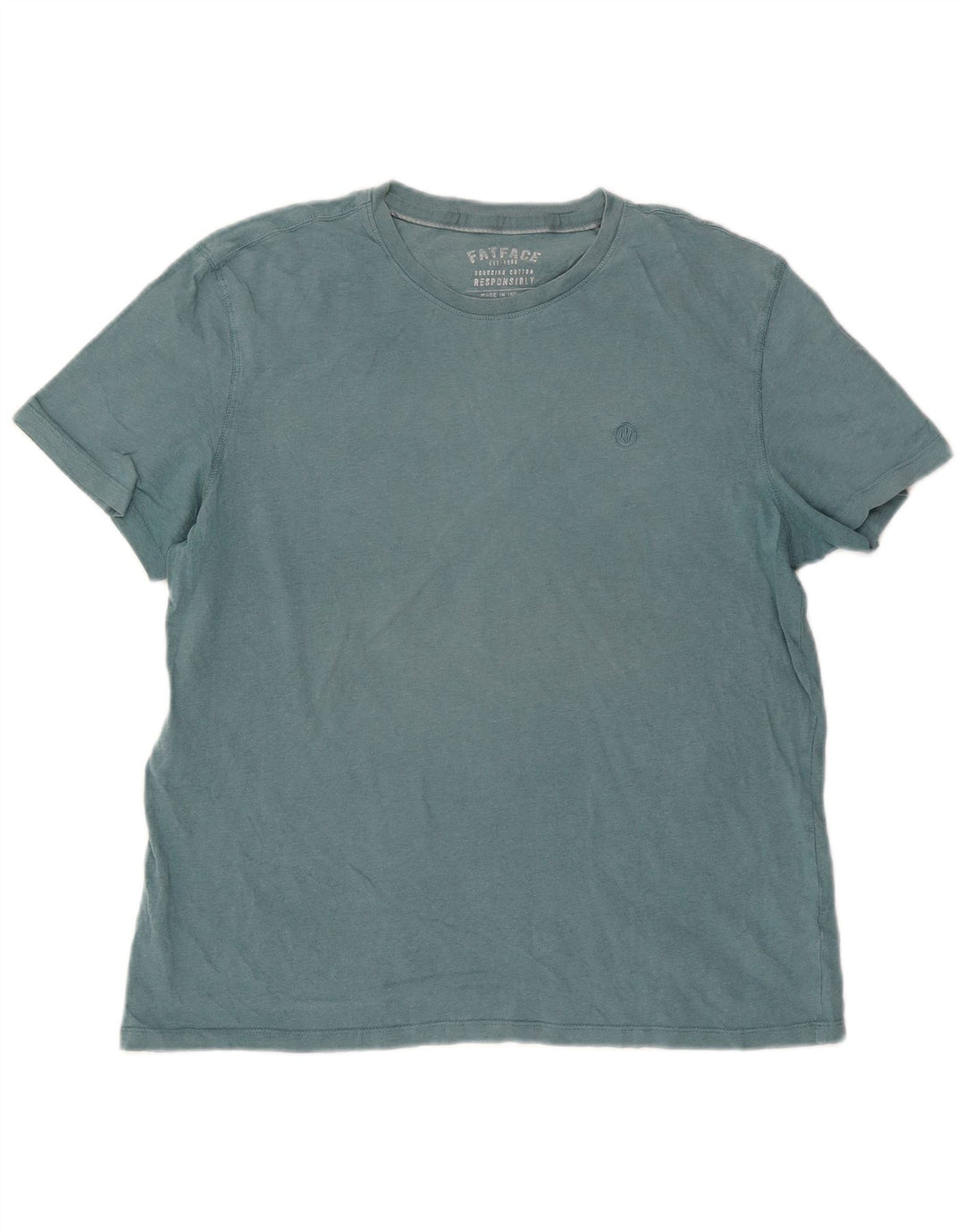 Fat Face T-Shirt Homme Top XL Bleu Coton