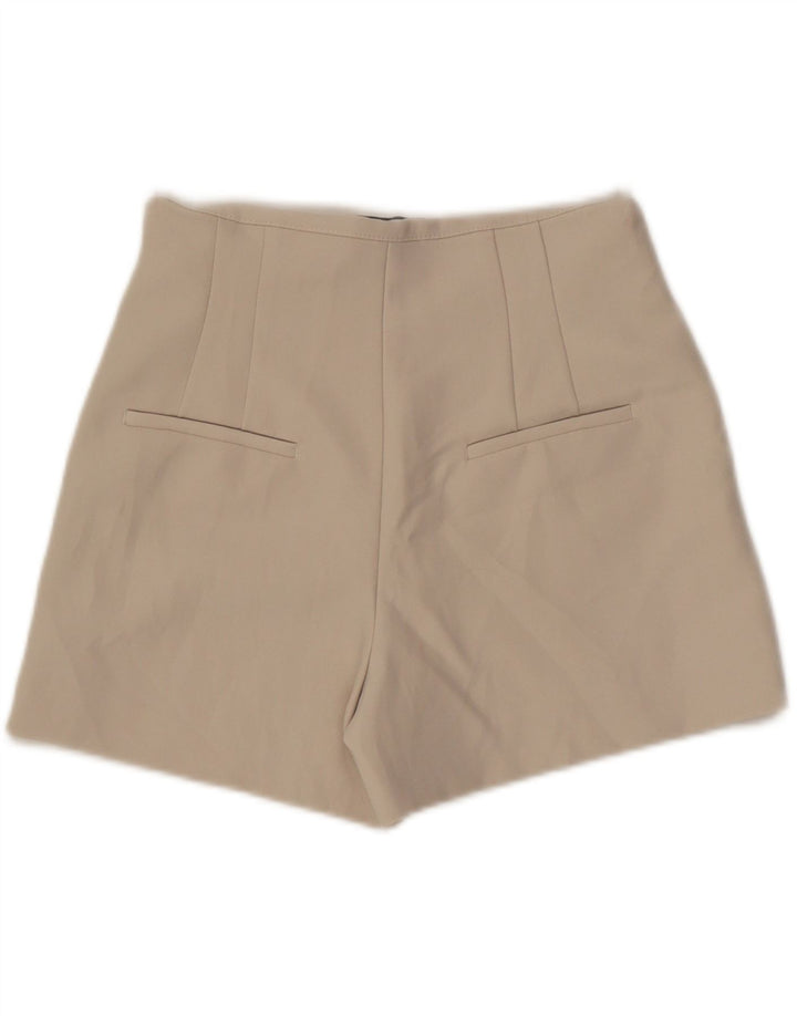 Zara Femme Pegged Hot Pants Moyen W28 Beige Polyester