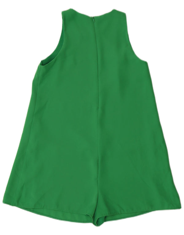 Zara Combishort sans manches pour femme UK 10 Small Vert Polyester