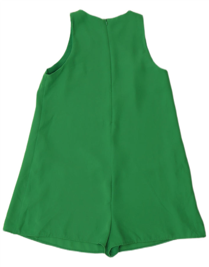 Zara Combishort sans manches pour femme UK 10 Small Vert Polyester