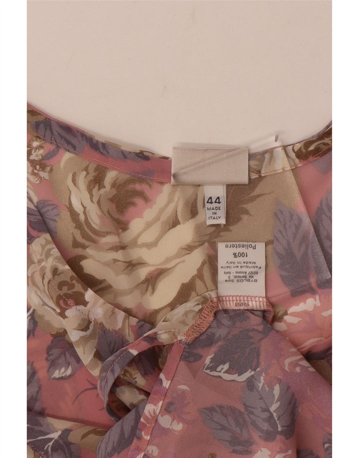 Byblos Femme Blouse Oversize Top IT 44 Rose Moyen Floral Polyester