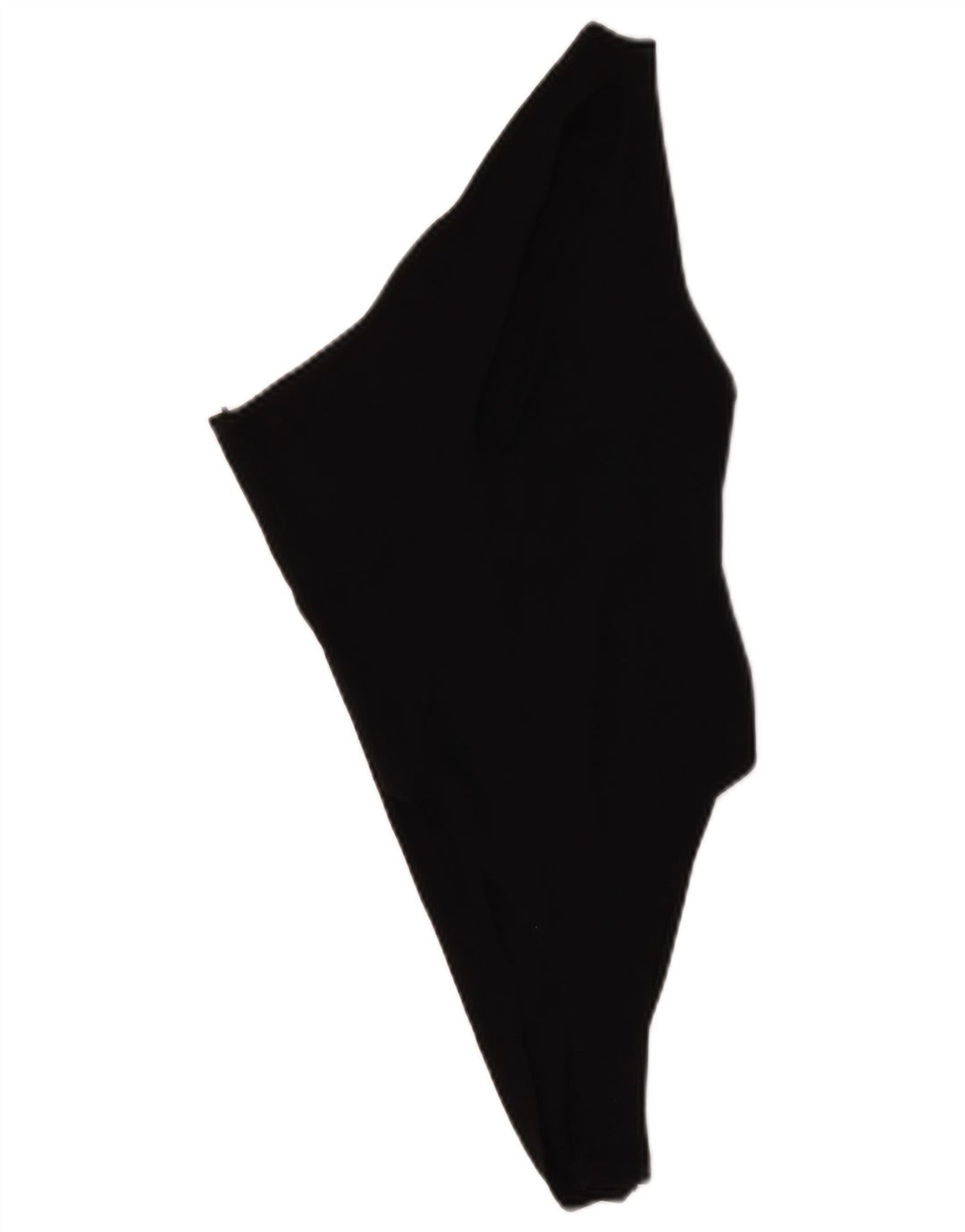 Zara Body asymétrique épaule dénudée pour femme UK 12 en coton noir moyen