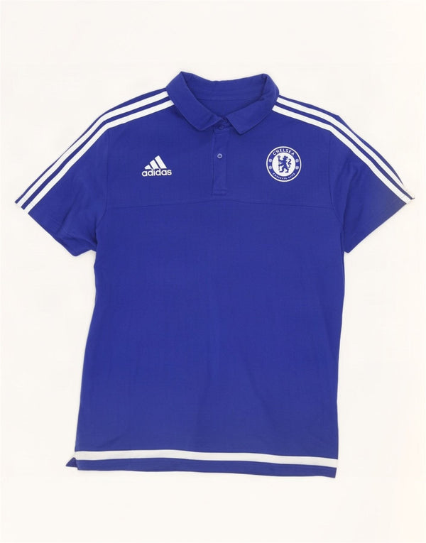 Adidas Polo Chelsea FC Homme XL Bleu Colorblock Coton