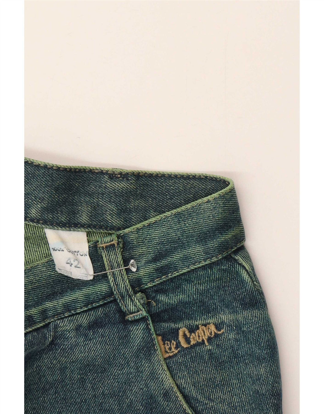 Lee Cooper Jupe en jean pour femme IT 42 Medium W26 Vert Coton