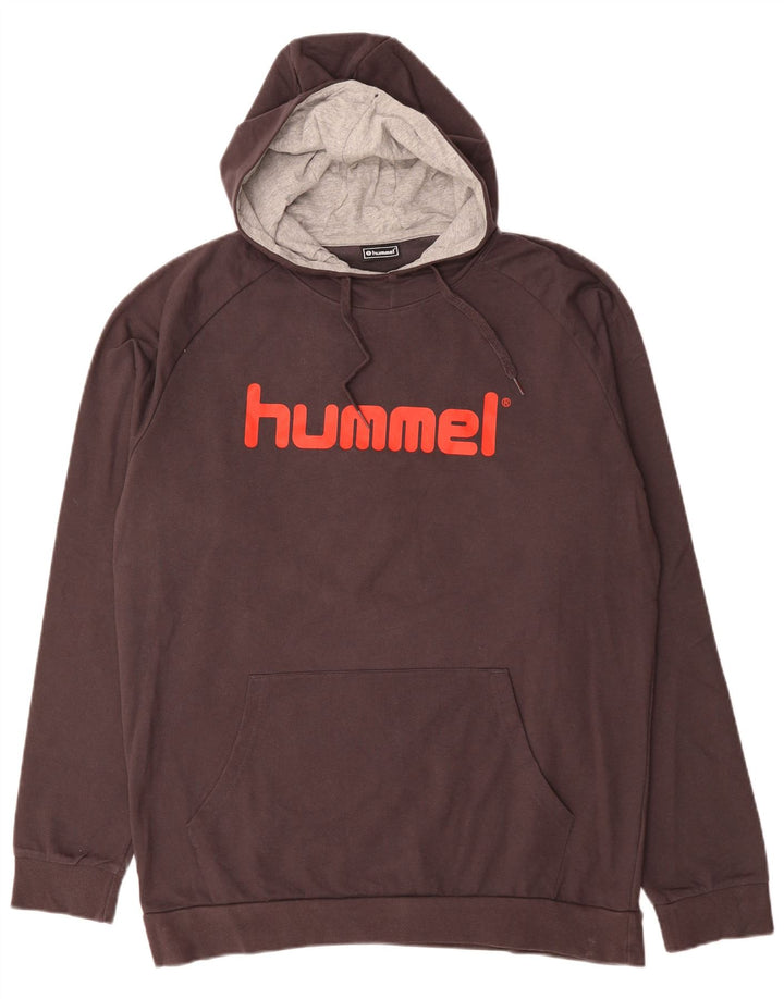 HUMMEL Pull à capuche graphique XL Homme Noir Coton