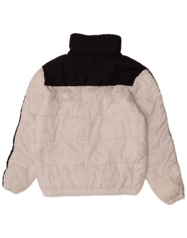 Kappa Veste matelassée pour homme UK 40 Large Blanc Colorblock Polyester