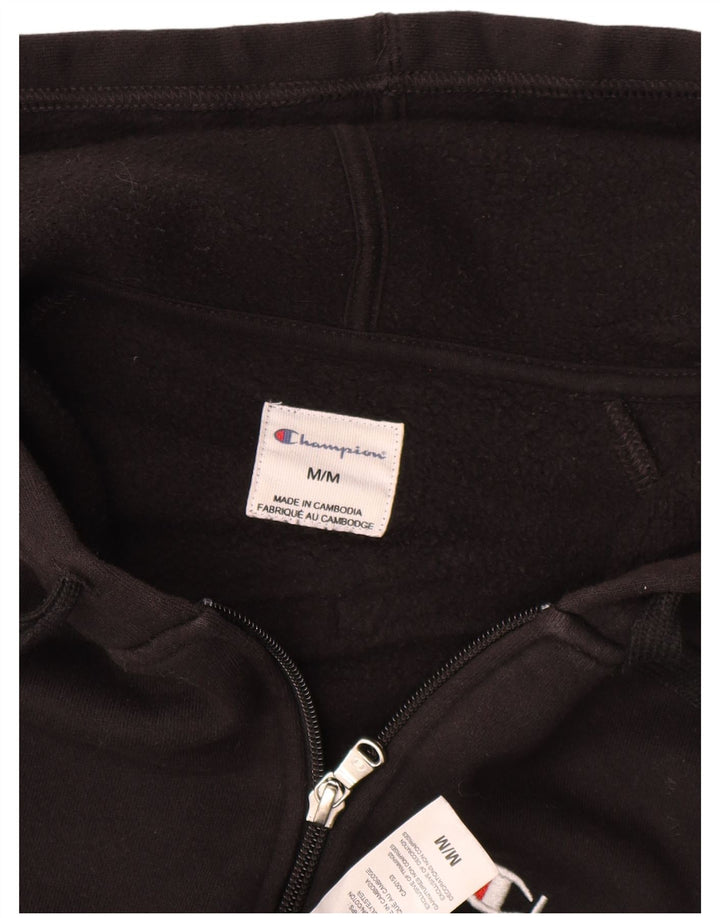 Champion Pull à capuche zippé pour homme en coton noir moyen