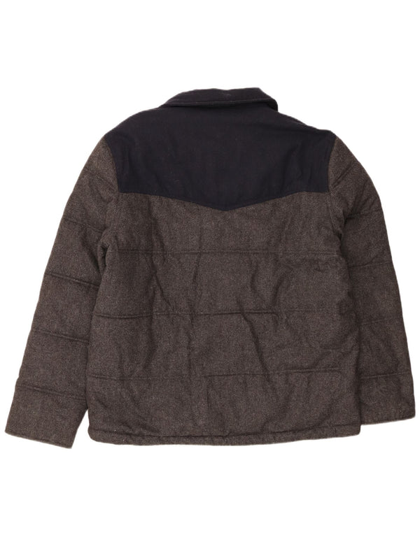 Marks & Spencer Veste matelassée pour homme UK 41 Large Gris Colorblock Laine