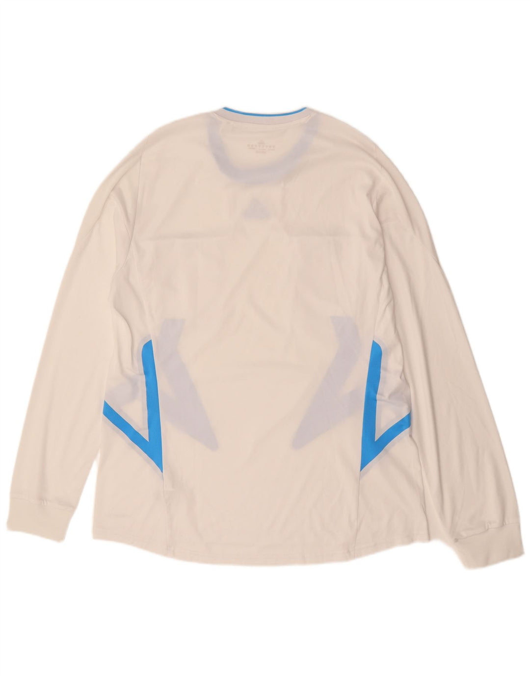 ADIDAS Haut Climacool à manches longues pour homme XL Blanc Colorblock Polyester