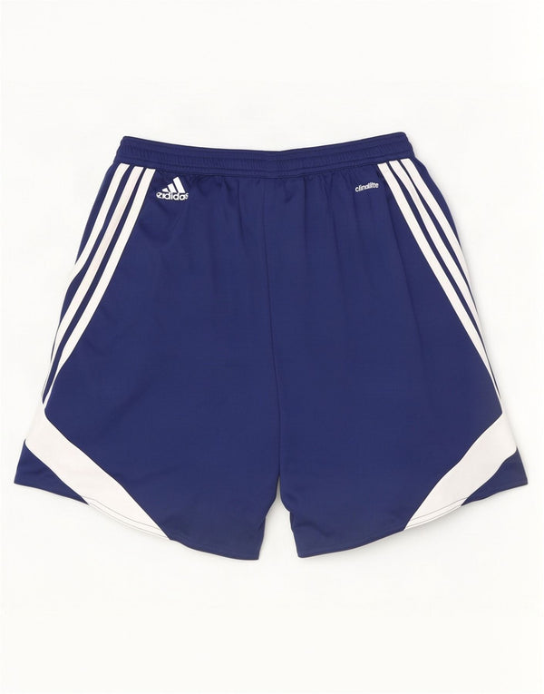 Adidas Short de sport Climalite pour homme en polyester color block bleu marine moyen
