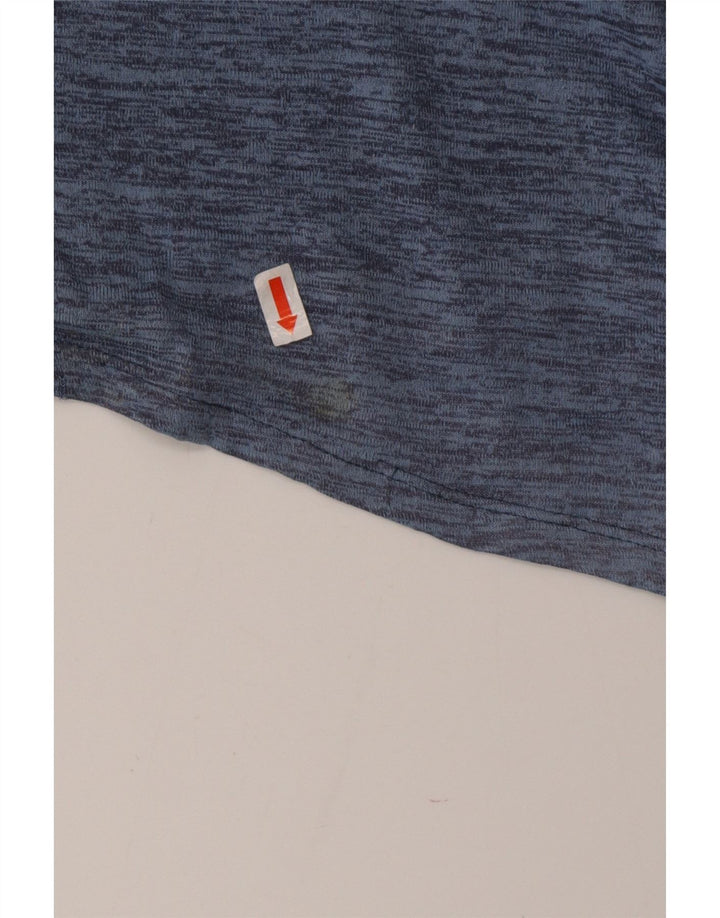 NIKE Homme Dri Fit T-Shirt Top XL Bleu Moucheté Polyester