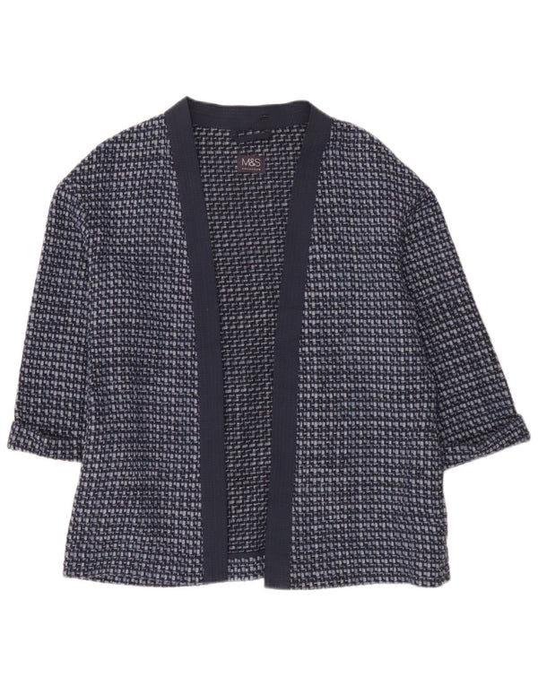 Marks & Spencer Pull cardigan à manches 3/4 pour femme UK 10 Small Bleu