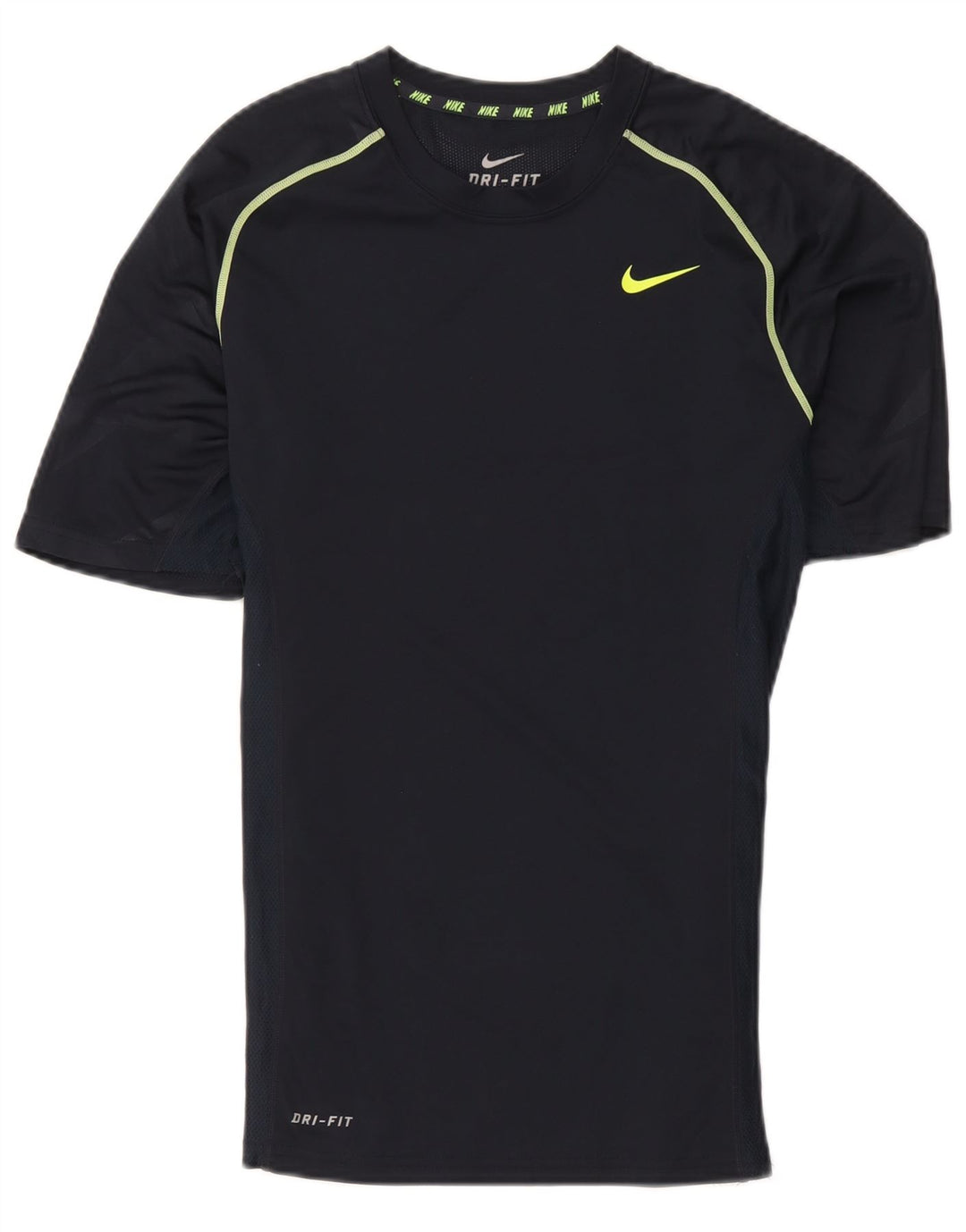 Nike Hommes Dri Fit T-Shirt Haut Petit Bleu Marine Polyester