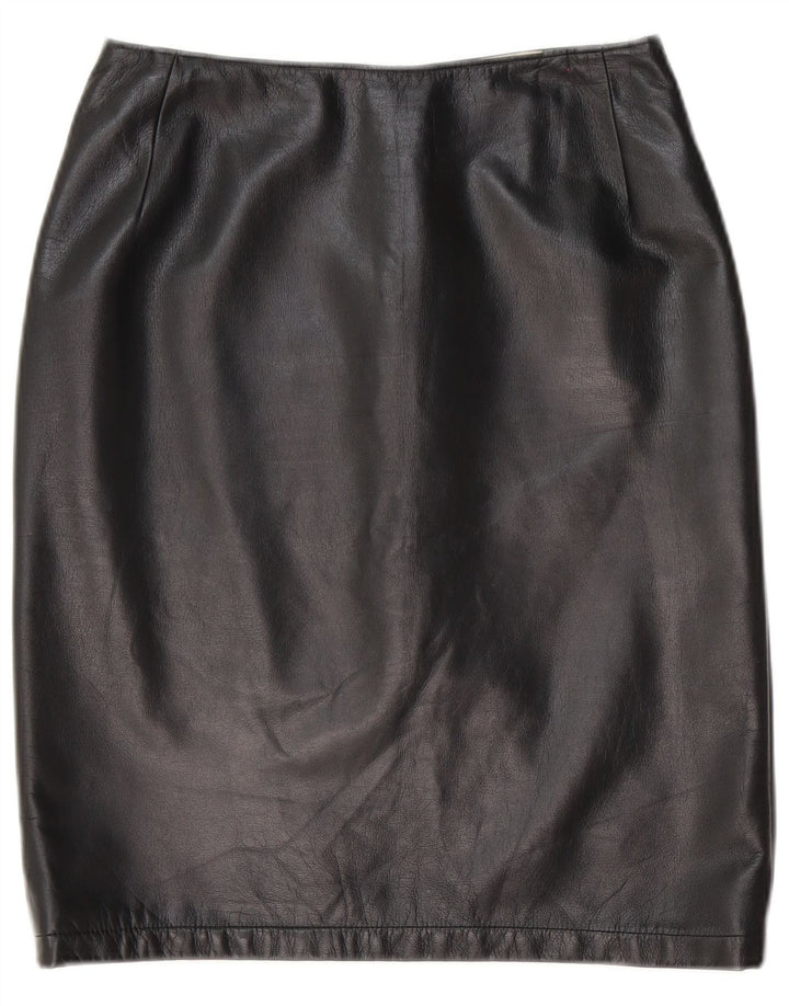 Gai Mattiolo Jupe en cuir pour femme W28 Noir moyen