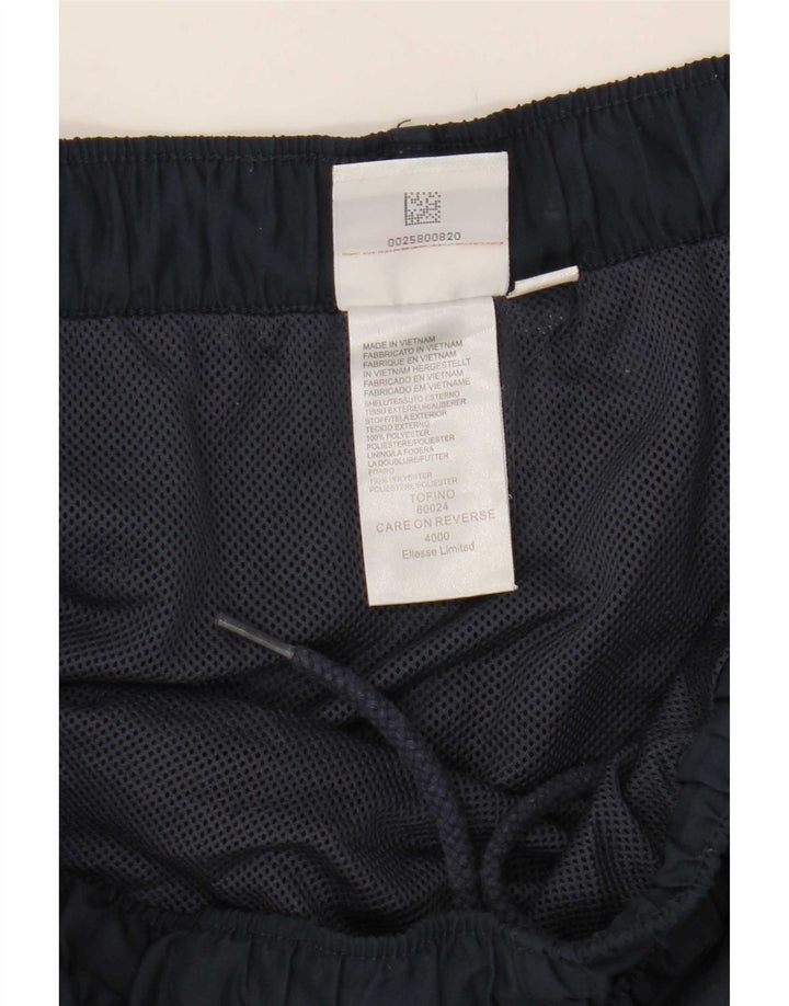 Ellesse Short de sport pour homme en polyester color block bleu marine moyen
