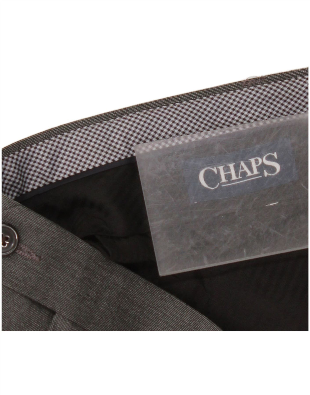 CHAPS Pantalon de Costume Droit Homme W42 L30 Gris