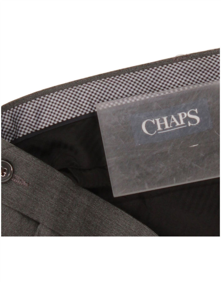 CHAPS Pantalon de Costume Droit Homme W42 L30 Gris