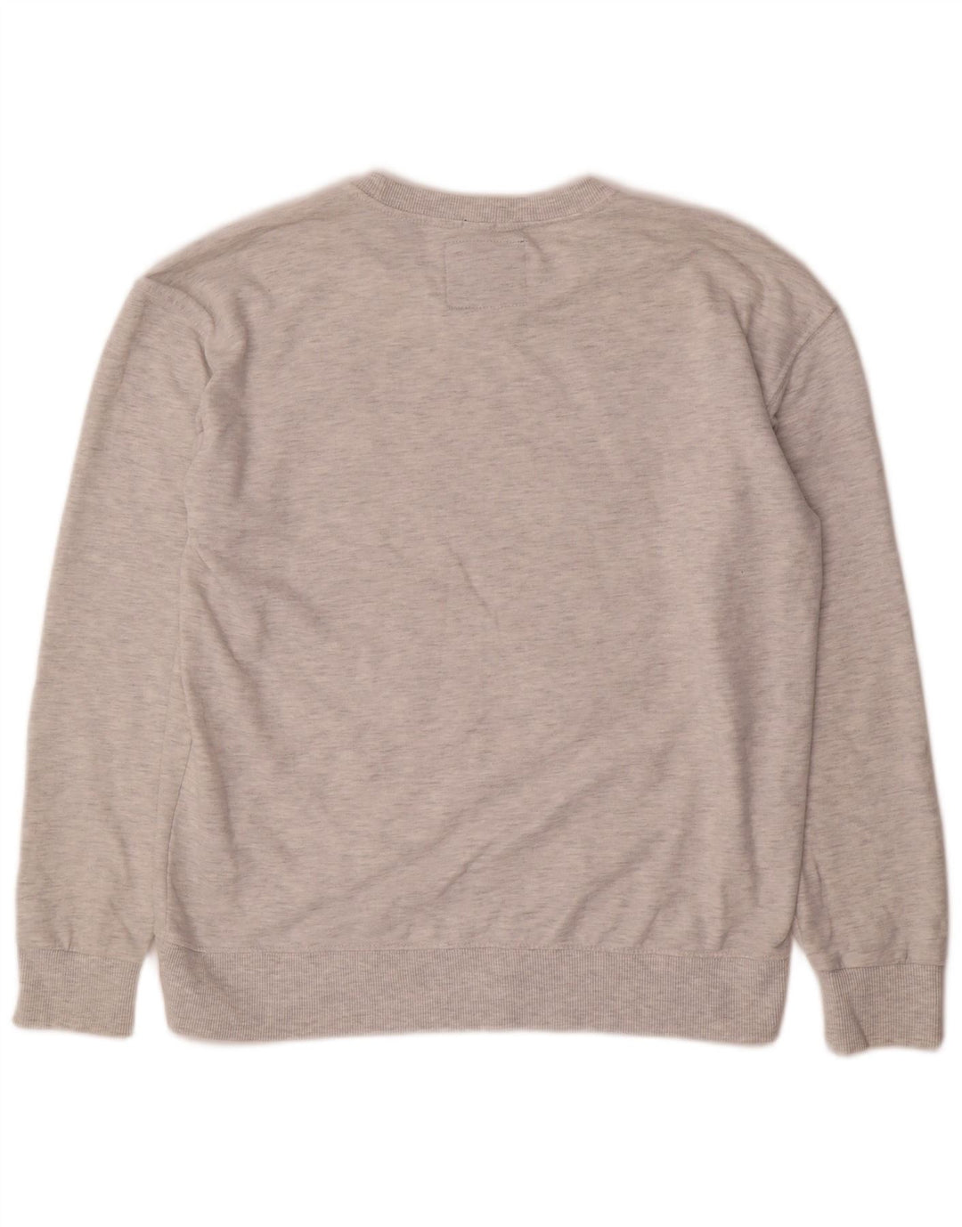 Superdry Sweat-shirt graphique pour femme UK 14 Gris moyen chiné en coton