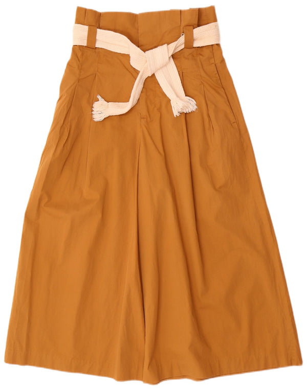Pantalon Cullotes Femme Zara Petit W26 L20 Coton Beige