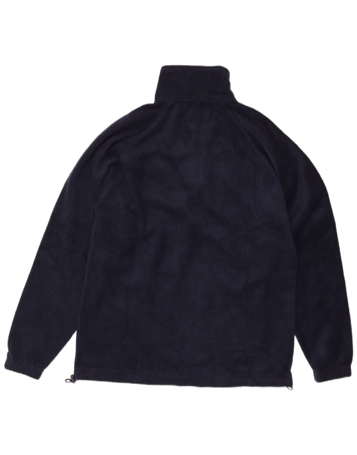 Kappa Pull polaire à col zippé pour homme, grand, bleu marine, polyester