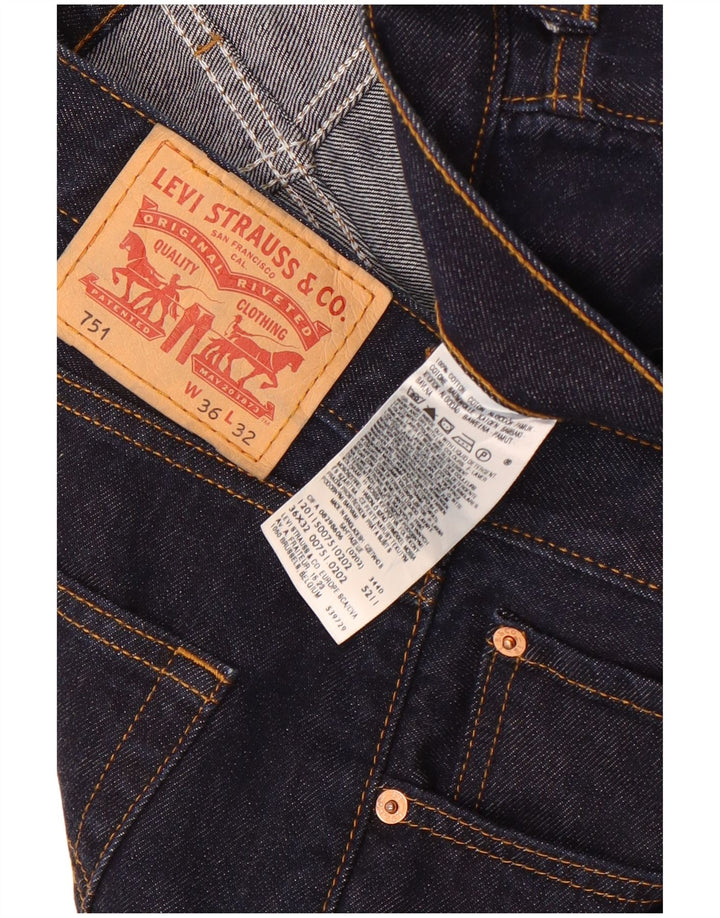 Levi's Jean 751 Cropped W36 L26 Homme Bleu Marine Coton