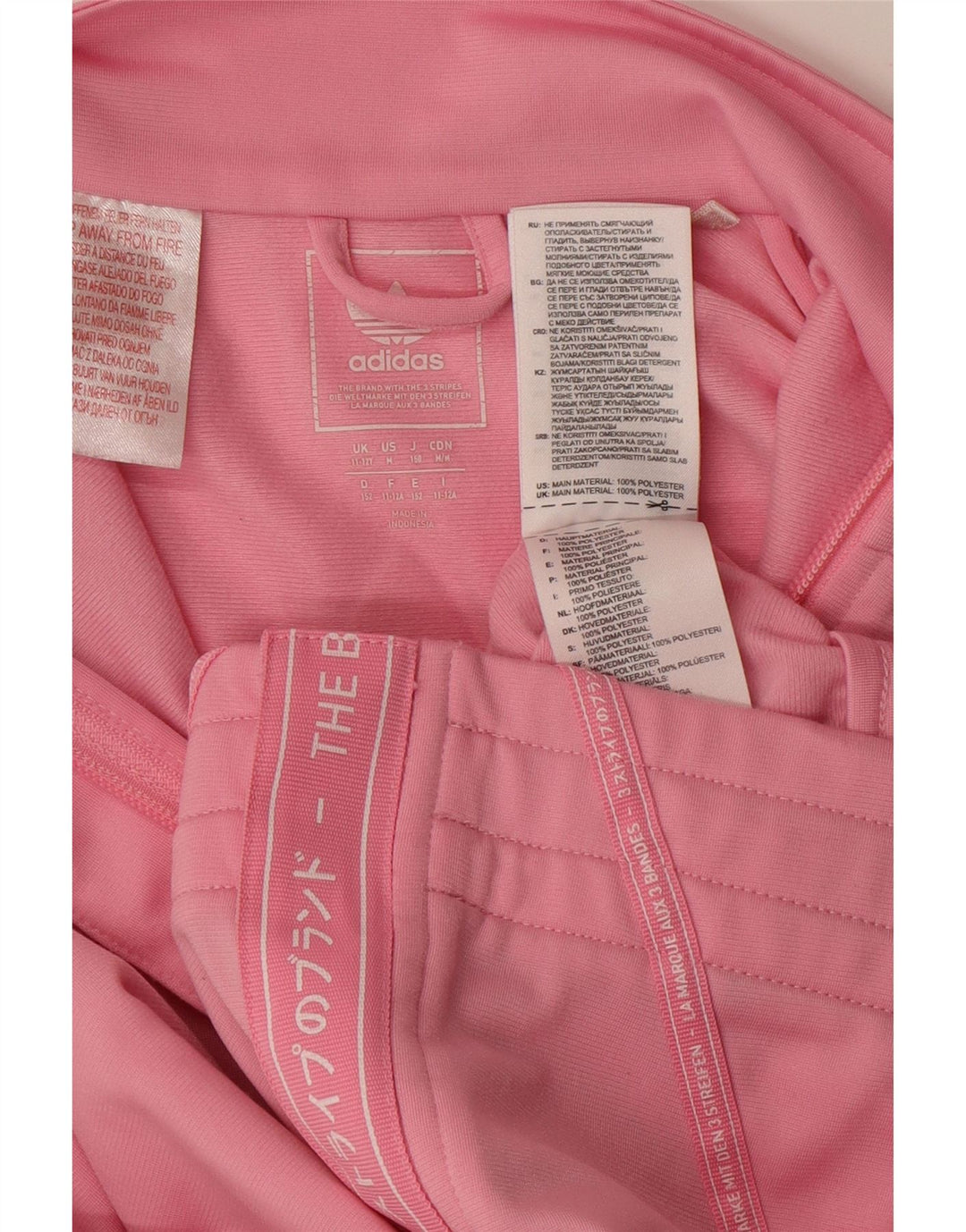 Adidas Veste de Survêtement Graphique Fille 11-12 Ans Rose Polyester