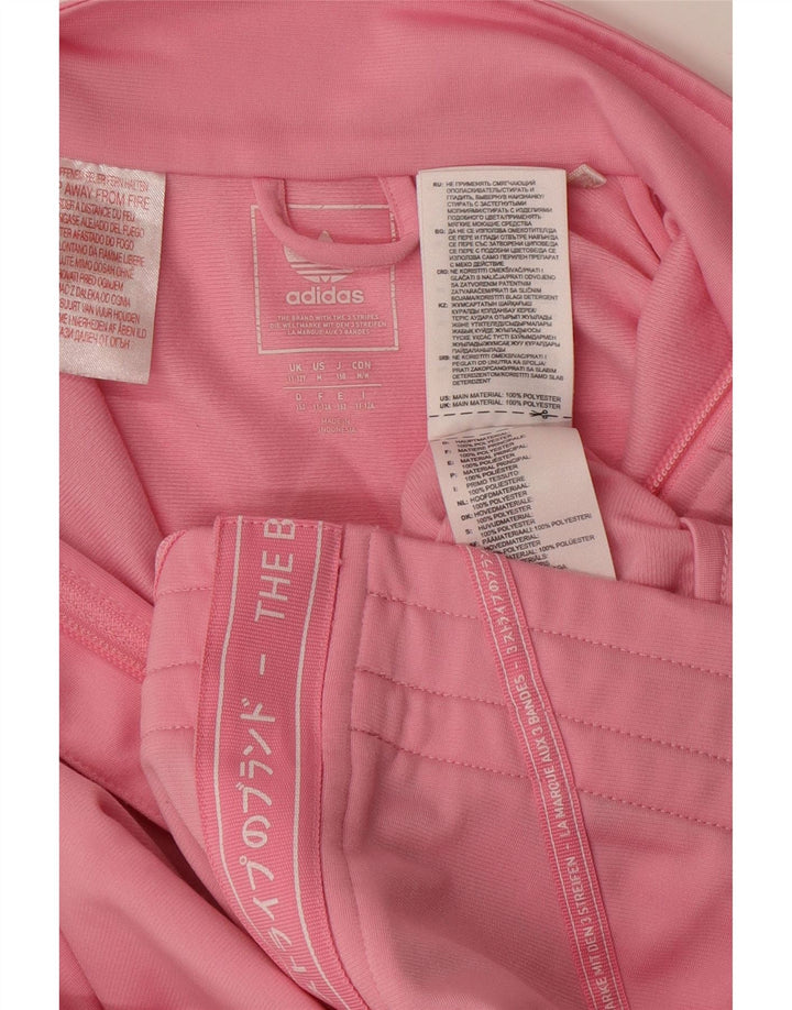 Adidas Veste de Survêtement Graphique Fille 11-12 Ans Rose Polyester