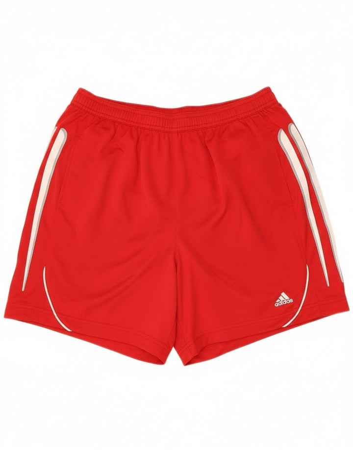 Adidas Short de sport homme rouge moyen polyester