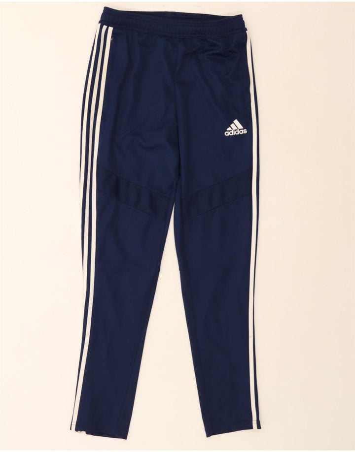 ADIDAS Boys Climacool Tracksuit Trousers 13-14 Years  Navy Blue Polyester Vintage Adidas and Second-Hand Adidas from Messina Hembry 