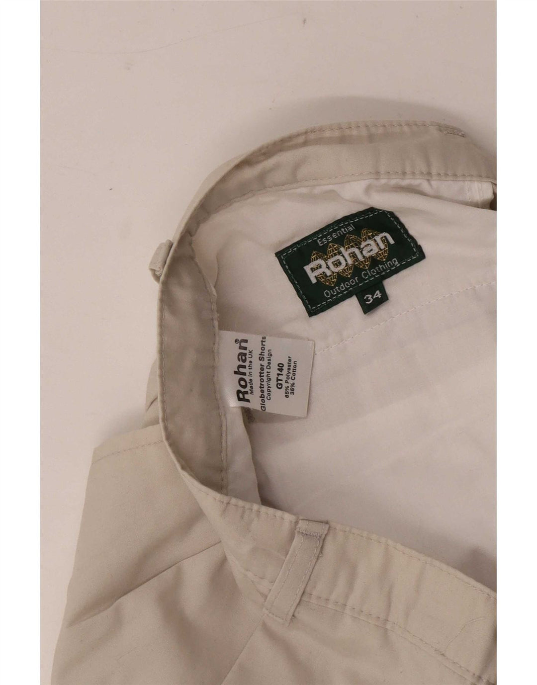 Rohan Short Chino Pegged Homme W34 Grand Beige Polyester