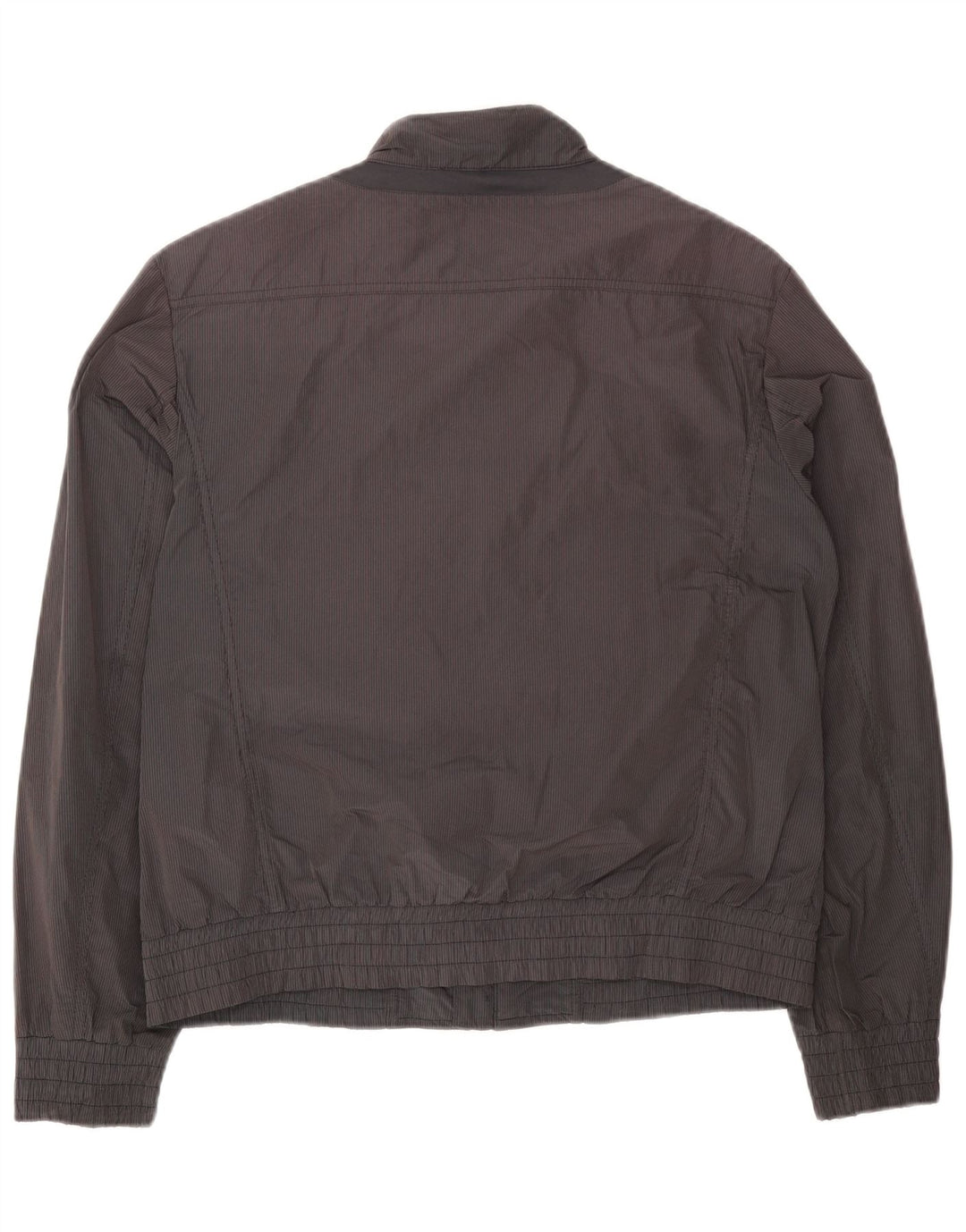 Geox Respira Bomber Jacket Homme UK 40 Large Gris Rayure Polyester