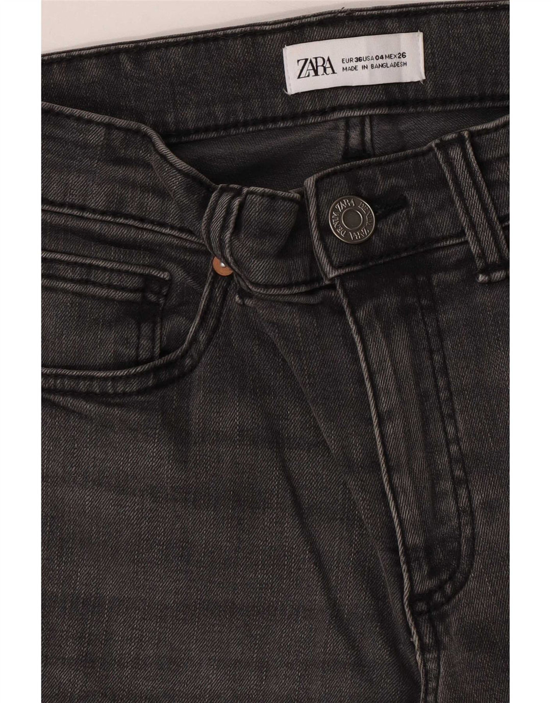 Zara Jean évasé femme EU 36 XS W26 L26 Gris