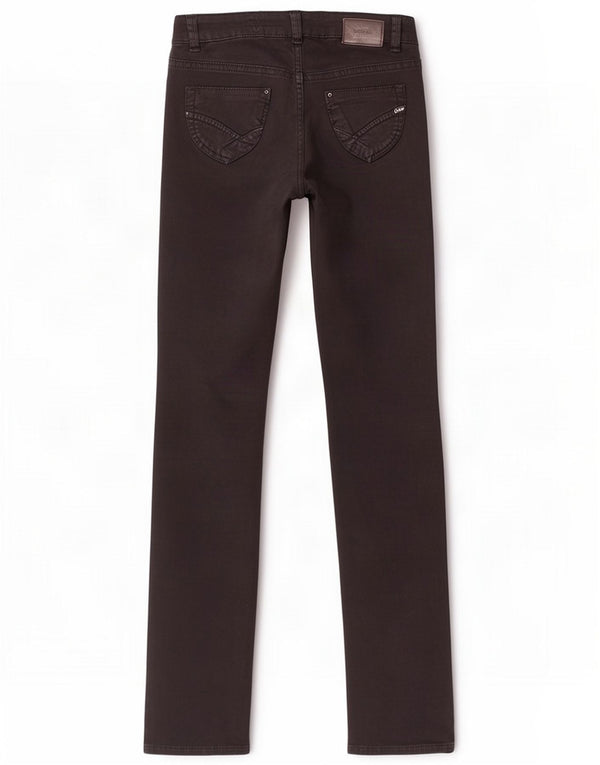 Gas Jean Slim Femme W27 L34 Coton Noir
