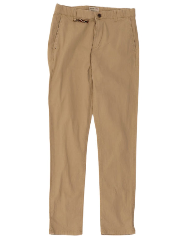 Pantalon Chino Slim Garçon Zara 13-14 ans W30 L30 Coton Beige